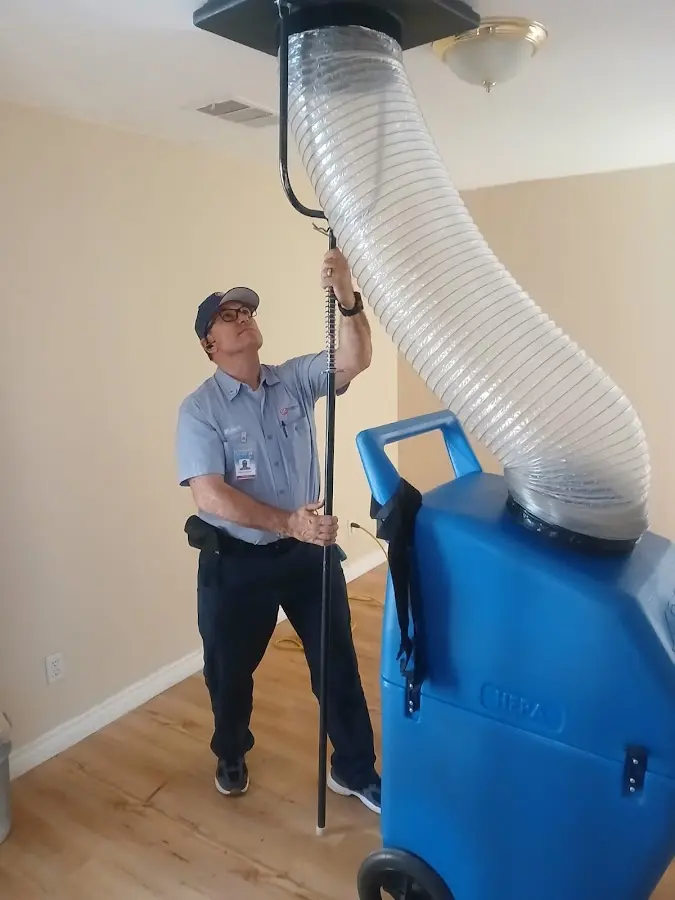 Mini Split Installation technician using HEPA equipment in Rolling Hills Estates